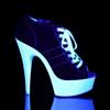Pleaser - DELIGHT600SK01 Bottes de plateforme - Noir/Blanc Product image